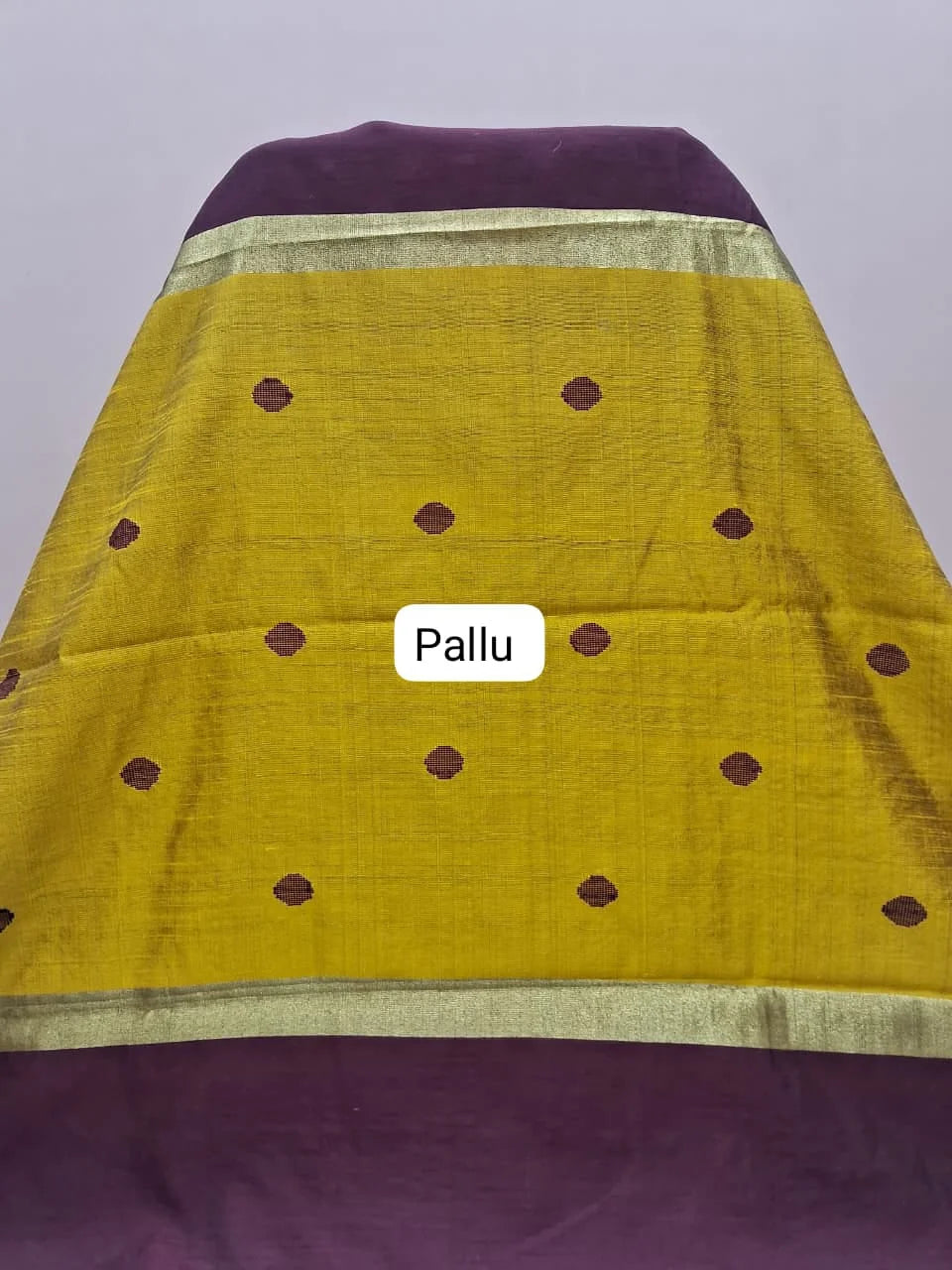 Dark Walnut Brown Khadhi Pure Pattu Saree Pallu