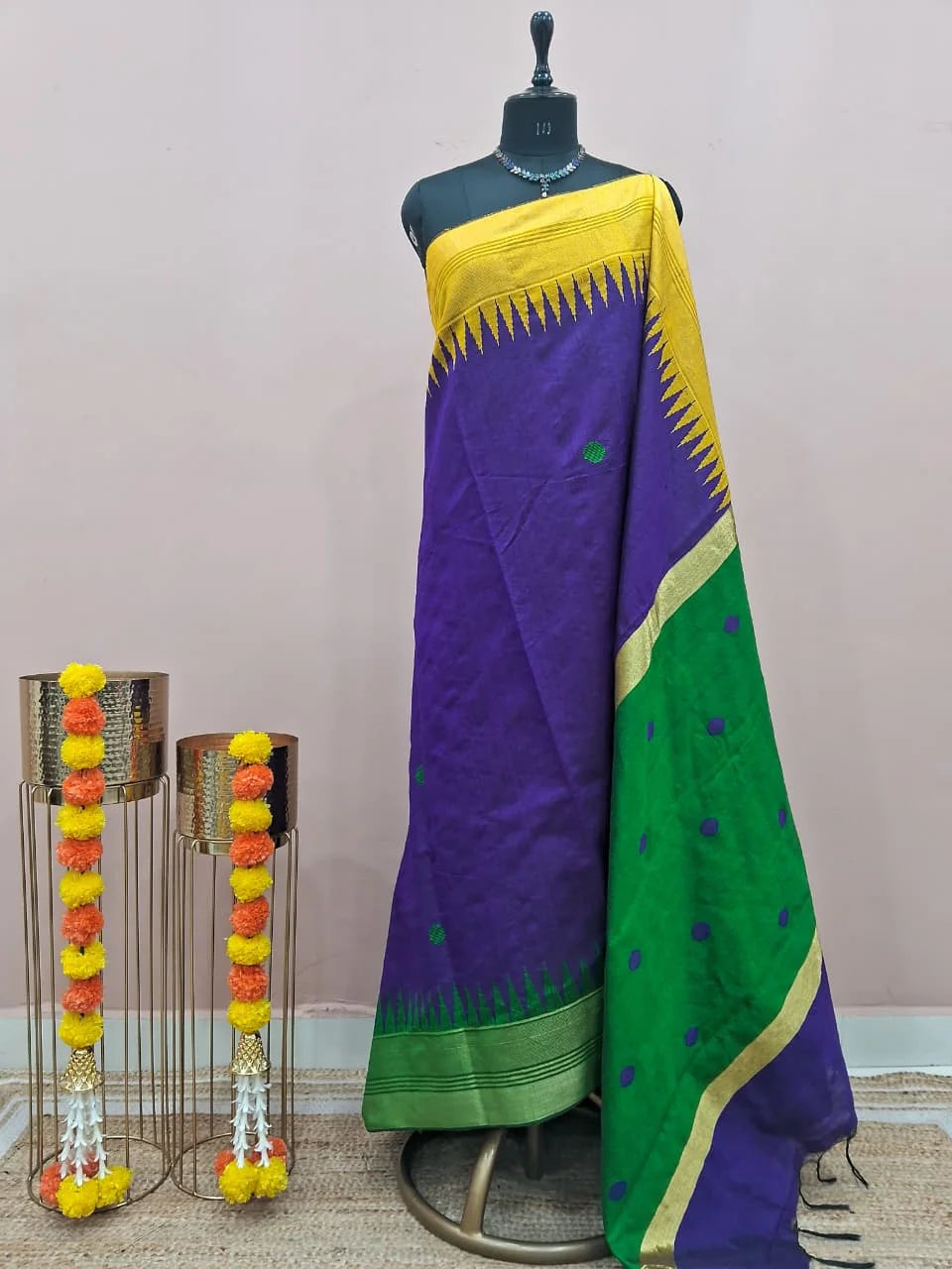 Blue Khadhi Pure Pattu Saree