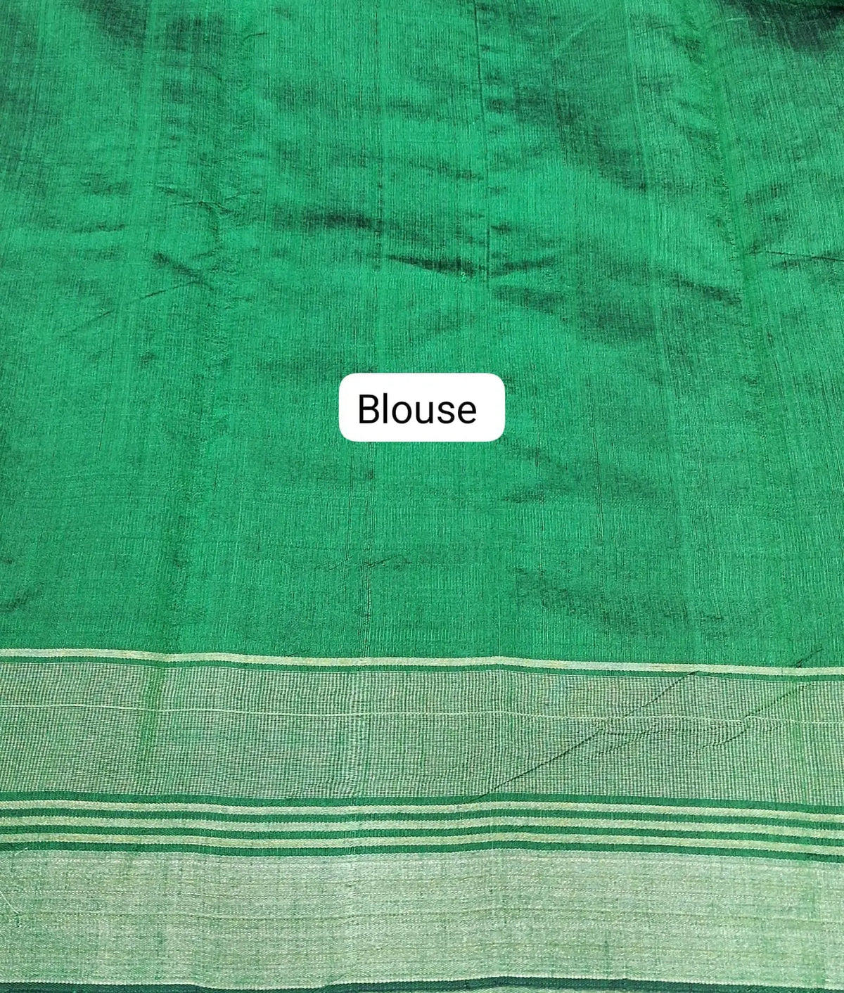 Blue Khadhi Pure Pattu Saree Blouse