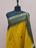 Mustard Yellow Pure Khadhi Pattu Saree 1