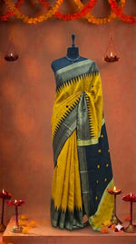 Mustard Yellow Pure Khadhi Pattu Saree