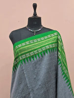 Dark Grey Khadhi Pure Pattu Saree 1