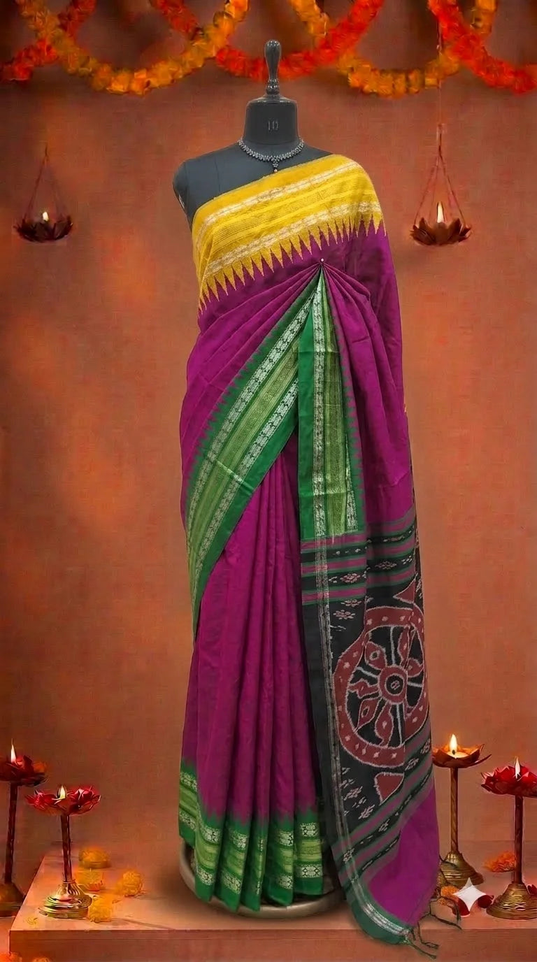 Rani Pink Khadhi Pure Pattu Saree