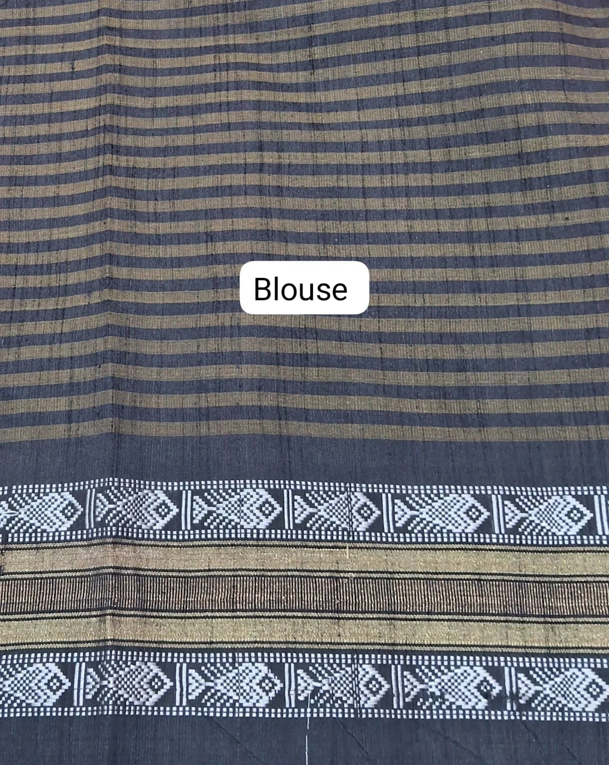 Pink and Orange Checked Khadhi Pattu Saree Blouse