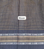 Lemon Yellow and Green Checked Khadhi Pattu Saree Blouse