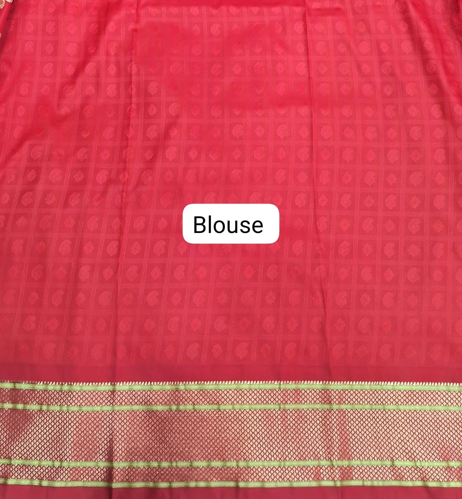 Yellow Paithani Semi Silk Saree Blouse