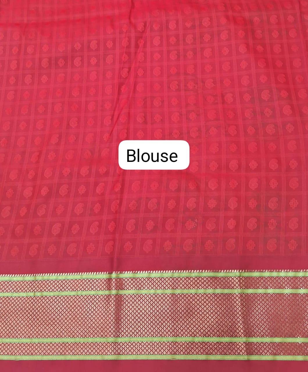 Yellow Paithani Semi Silk Saree Blouse