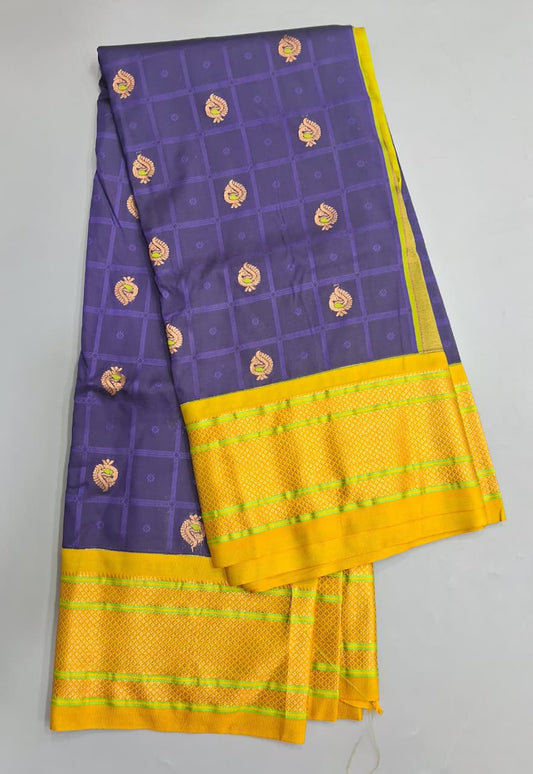 Navy Blue Paithani Silk Saree
