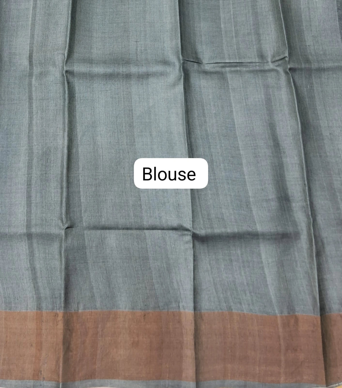 Caribbean blue pure plain tussar saree Blouse