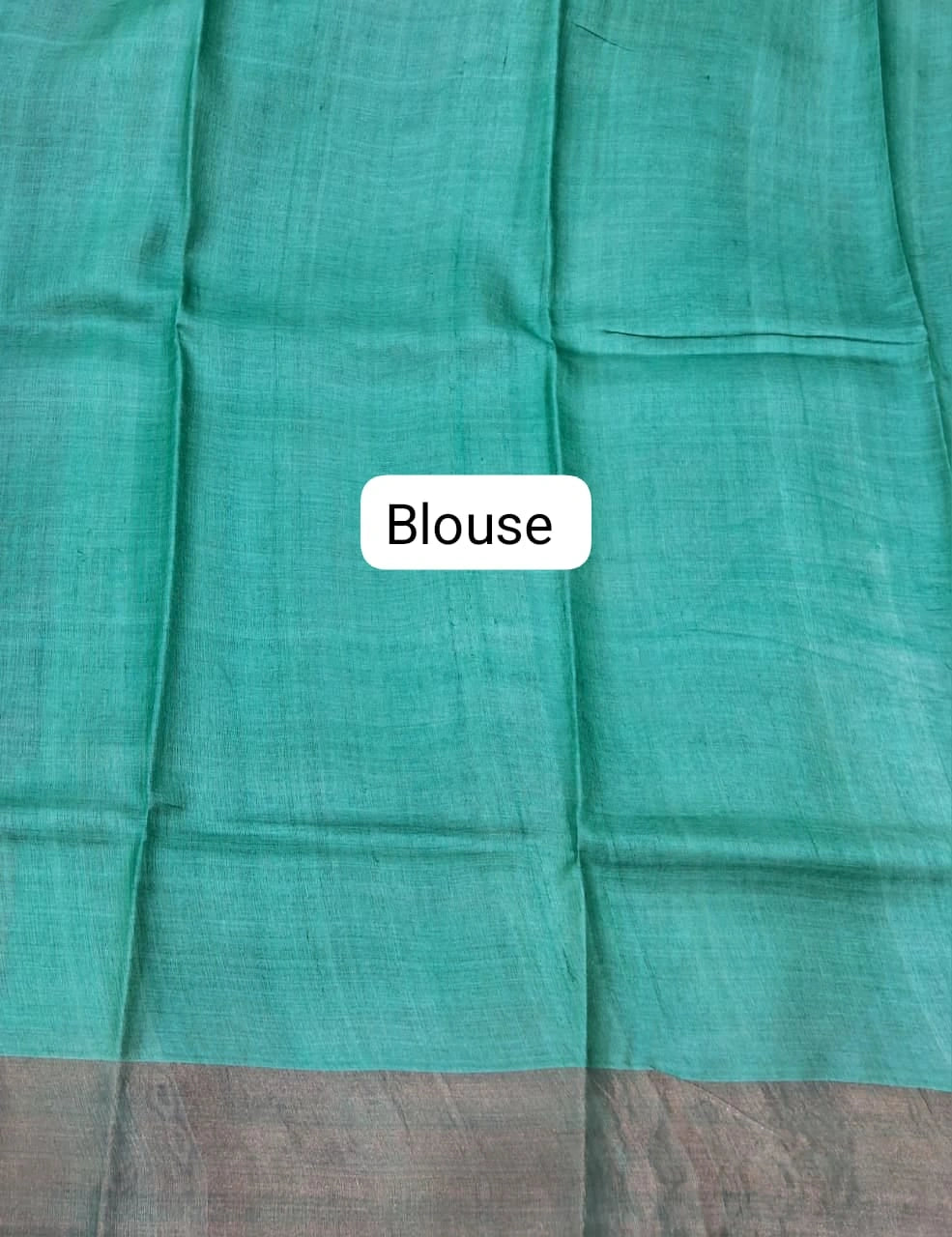 Rust Maroon Plain Pure Tussar Saree blouse