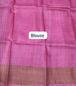 Grey Pure Tussar Saree blouse