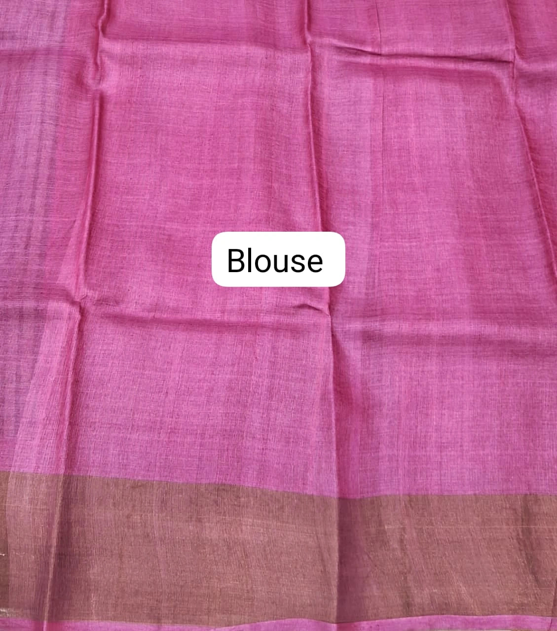 Grey Pure Tussar Saree blouse