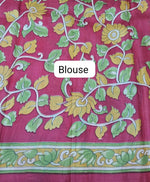 Dark Walnut Brown Pure Tussar Saree blouse