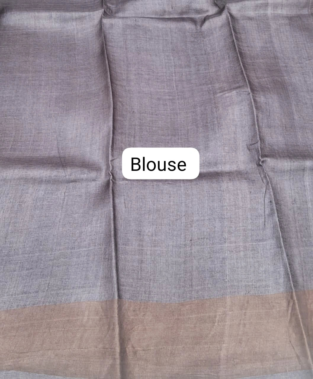 Peach Pure Tussar Saree blouse
