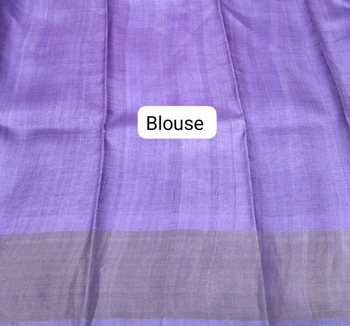 White Pure Tussar Saree Blouse