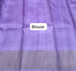 White Pure Tussar Saree Blouse