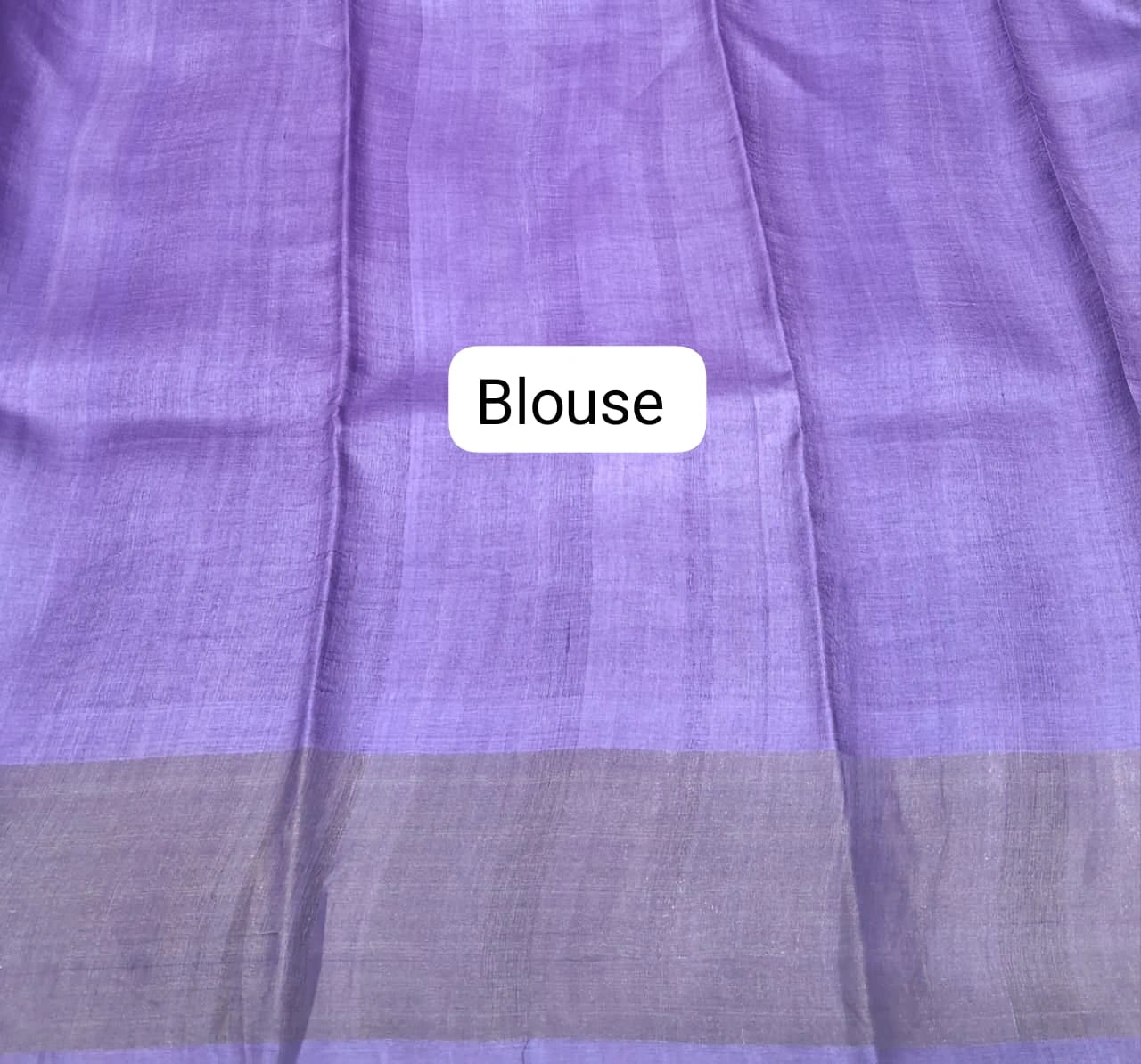 White Pure Tussar Saree Blouse