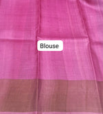 Teal Blue Pure Tussar Saree blouse