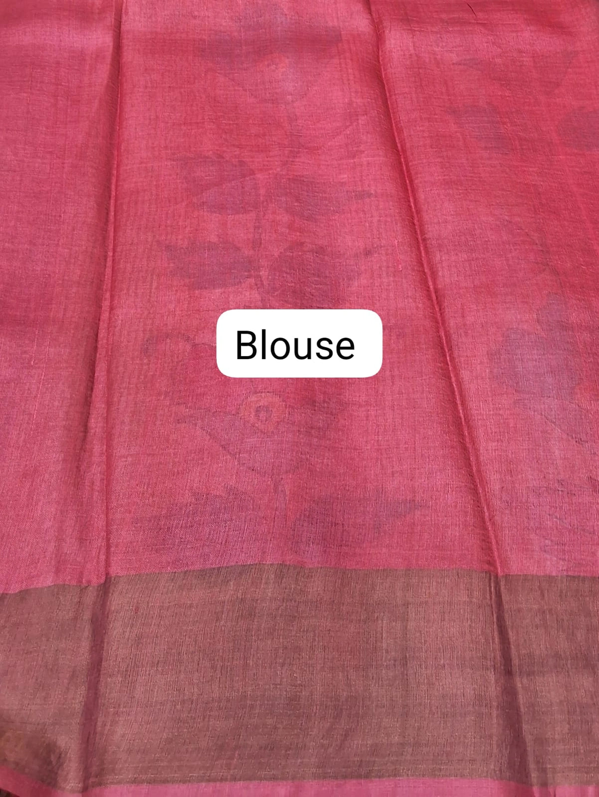 Coffee Brown Pure Tussar Saree Blouse