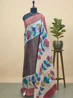 Coffee Brown Pure Tussar Saree 