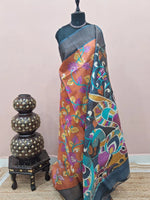 Orange Pure Tussar Saree 
