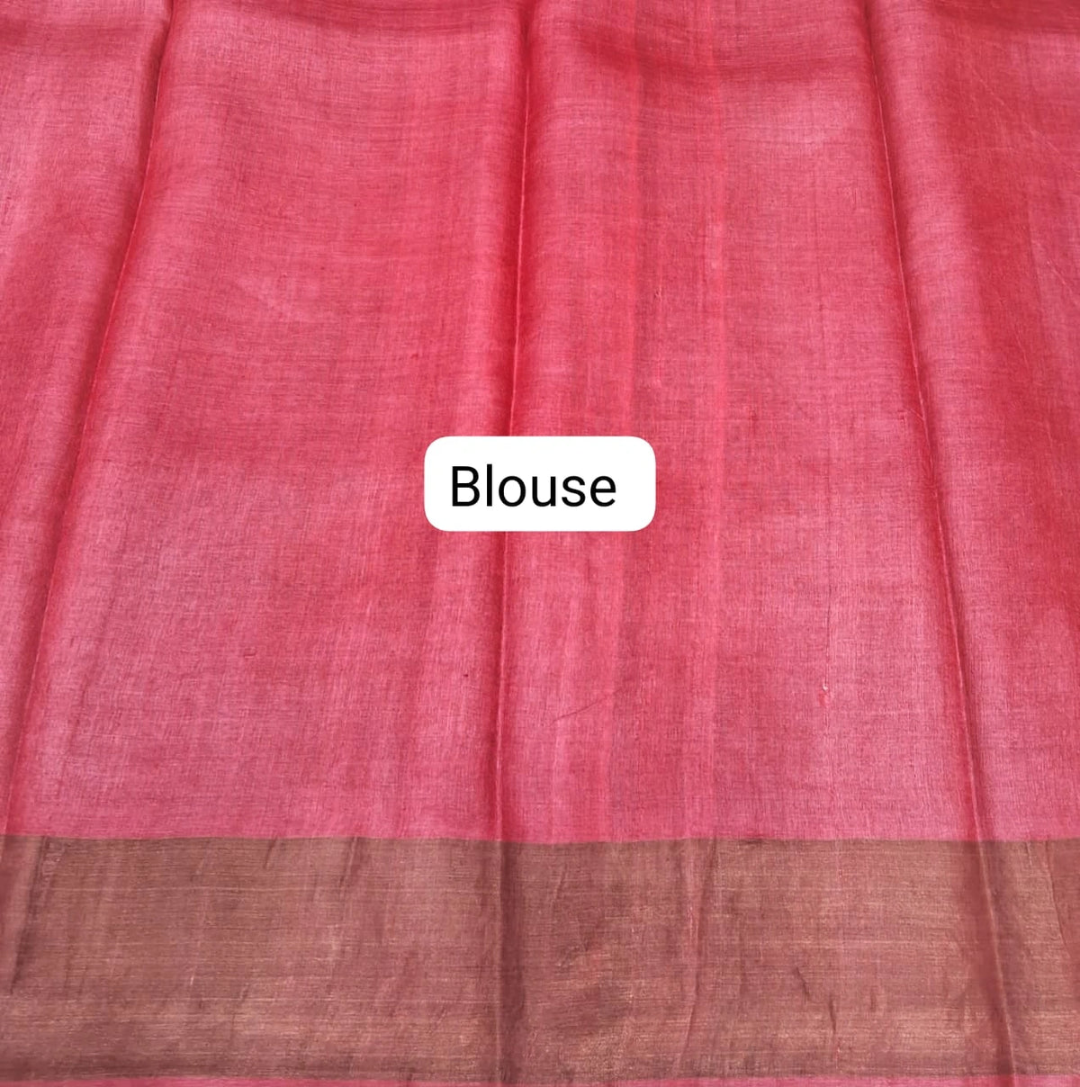 Elephant Grey Pure Tussar Saree Blouse
