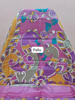 Lavender Pure Tussar Saree pallu