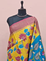 Yellow Pure Tussar Saree 1
