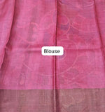 Yellow Pure Tussar Saree Blouse