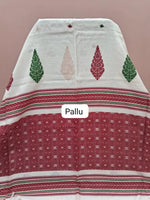 White Pure Tussar Saree Pallu