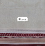White Pure Tussar Saree Blouse