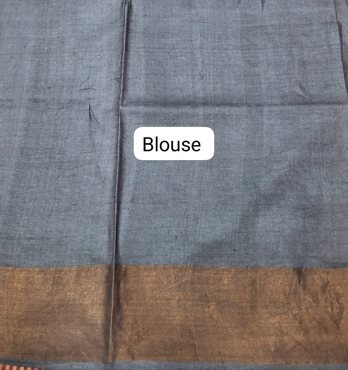 Brick Red Pure Tussar Saree Blouse