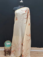 Beige Chiffon Saree