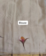 Beige Chiffon Saree Blouse