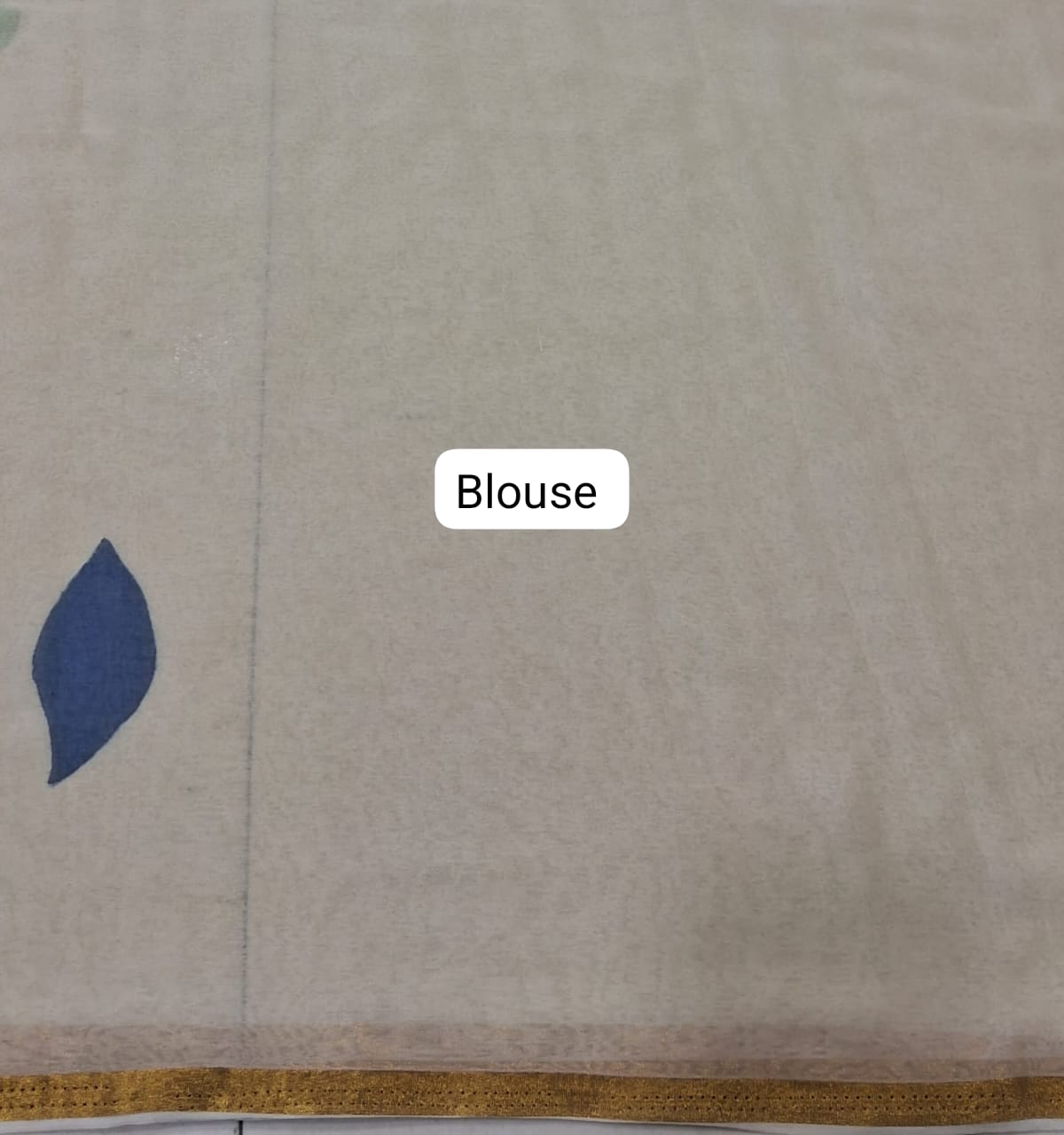 Cream Chiffon Saree Blouse