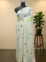 Light Pista Green Chiffon Saree