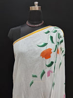 Traditional White Chiffon Saree 1