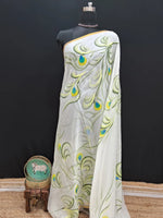 White Chiffon Saree