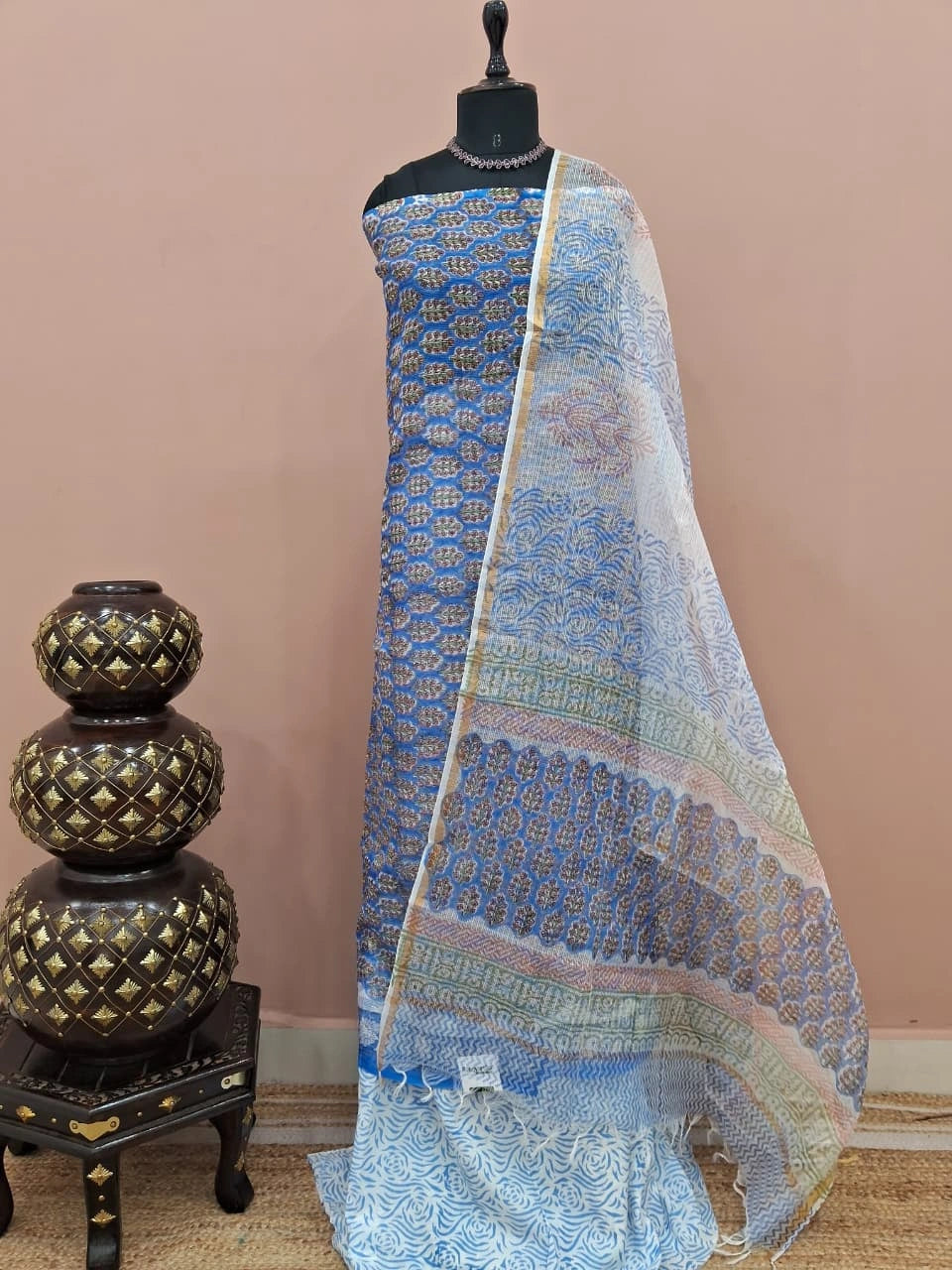 Royal Blue Kota Dress Material