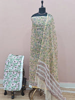 Light yellow Kota dress material