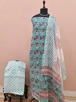 Mint Blue Kota Dress Material