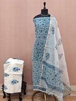 White Kota Dress Material 