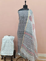 Elephant Grey Kota Dress Material 