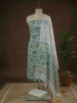 Pure White Kota Dress Material