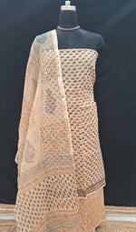 Beige Kota Dress Material 