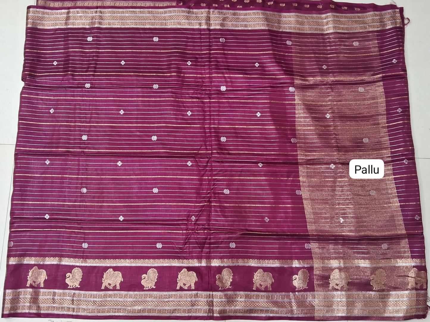 Purple Russian Silk pallu