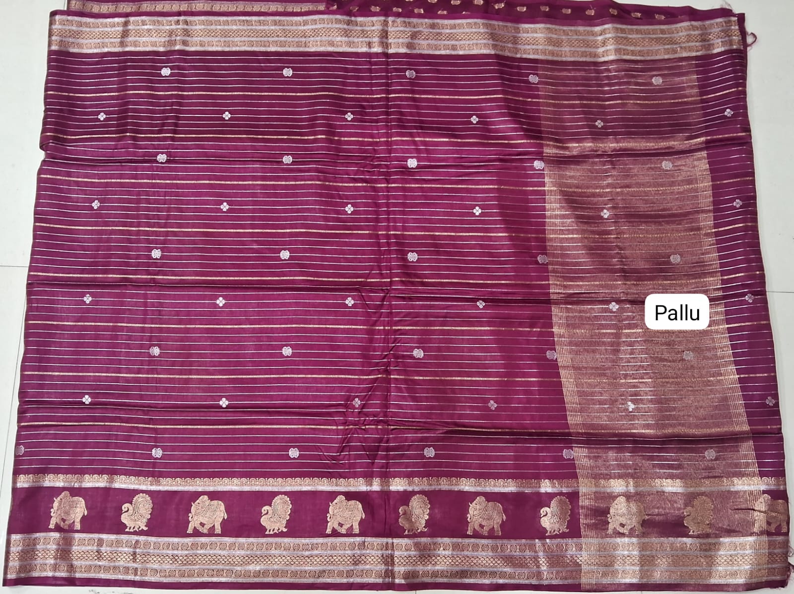 Purple Russian Silk pallu