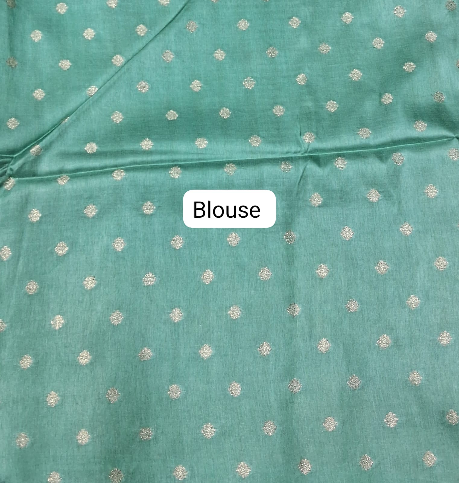 Mint Green Russian Silk Saree blouse