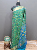 Traditional Green Semi Silk Saree
