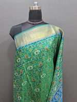 Traditional Green Semi Silk Saree 